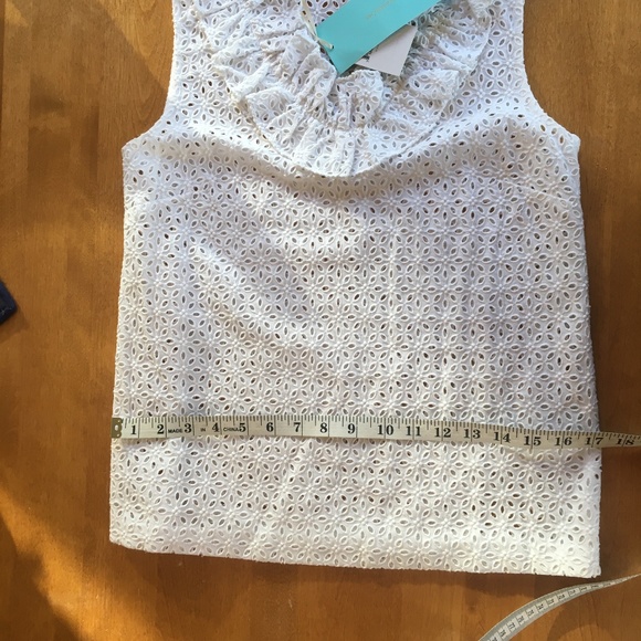 BNWT Kate Spade White Eyelet Top - sz 2A - Picture 13 of 15